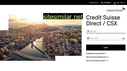 direct.credit-suisse.com alternative sites