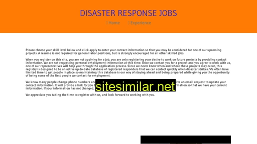 Disasterresponsejobs similar sites