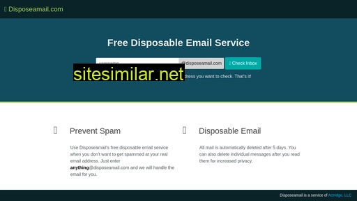 disposeamail.com alternative sites