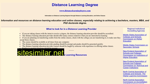 Distancelearningdegree similar sites
