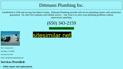 dittmannplumbing.com alternative sites