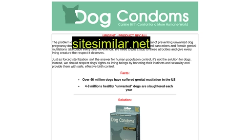 dogcondoms.com alternative sites