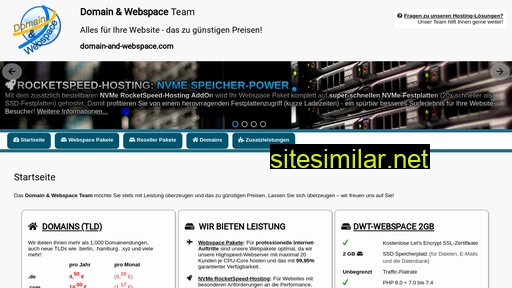 Domain-and-webspace similar sites