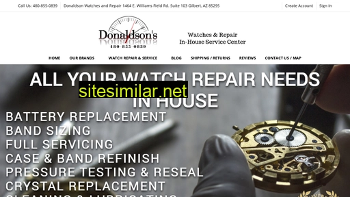 Donaldsonwatchrepair similar sites