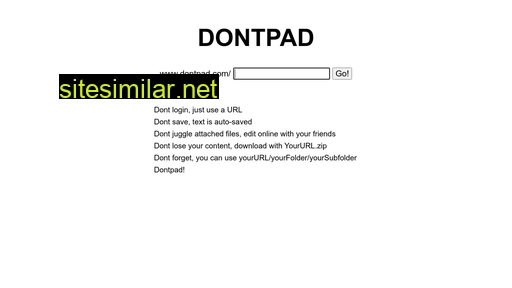 dontpad.com alternative sites