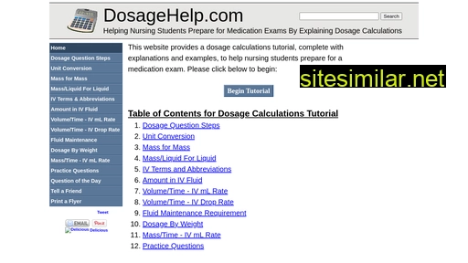 dosagehelp.com alternative sites