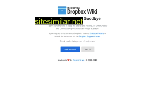 Dropboxwiki similar sites