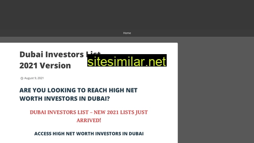 dubaiinvestorslist.com alternative sites