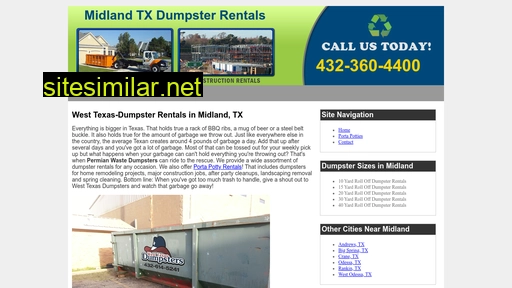 dumpsterrentalmidlandtx.com alternative sites