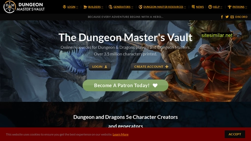 dungeonmastersvault.com alternative sites