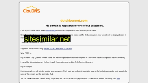 dutchbonnet.com alternative sites