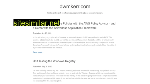 dwmkerr.com alternative sites