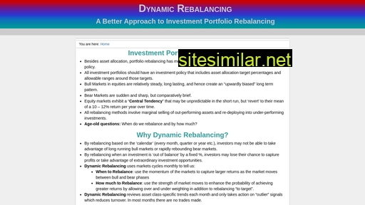 Dynamicrebalancing similar sites