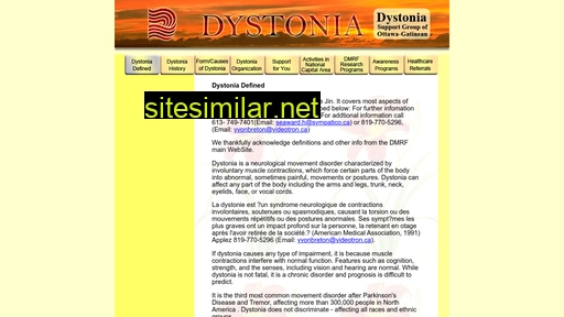 dystonia-ottawa.com alternative sites