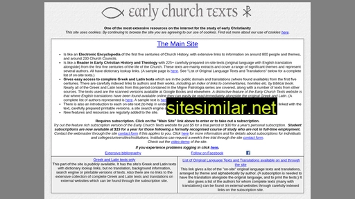 earlychurchtexts.com alternative sites