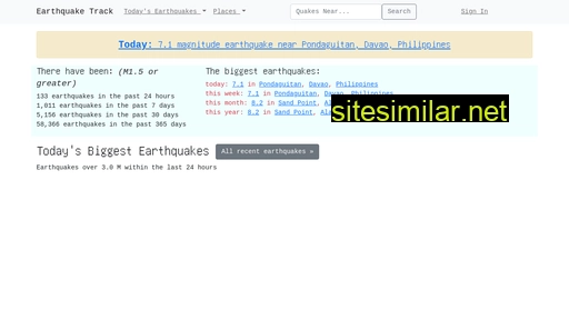 Earthquaketrack similar sites