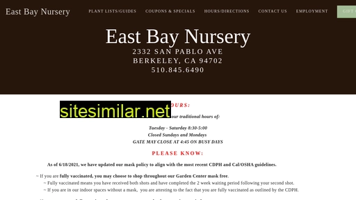 eastbaynursery.com alternative sites