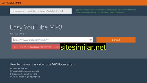 Easy-youtube-mp3 similar sites