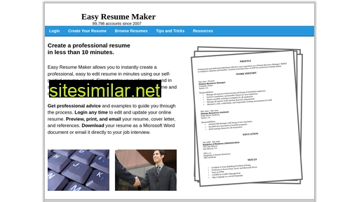easyresumemaker.com alternative sites