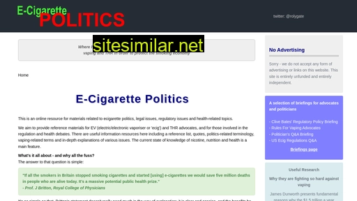 ecigarette-politics.com alternative sites
