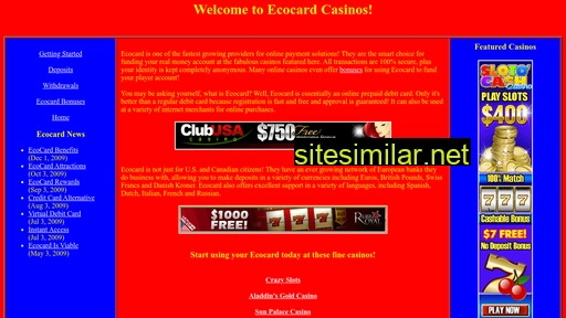 ecocardcasinos.com alternative sites