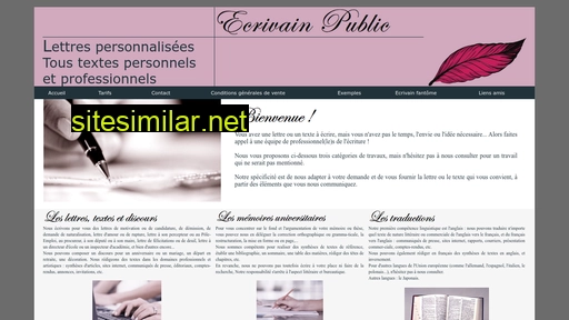 ecrivain-public-lettre-personnalisee.com alternative sites