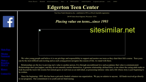 edgertonteencenter.com alternative sites