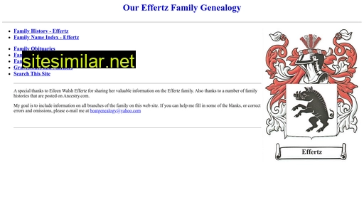 effertzgenealogy.com alternative sites