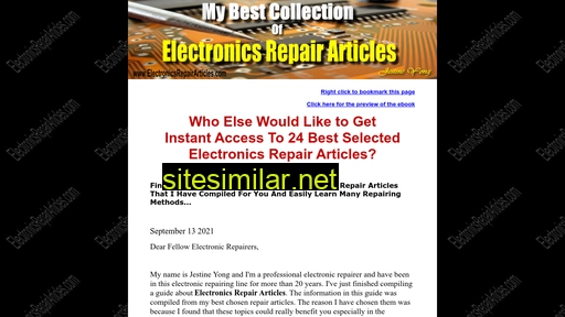 electronicsrepairarticles.com alternative sites