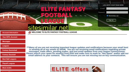 elitefantasyfootballleague.com alternative sites