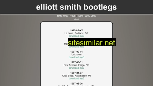 elliottsmithbootlegs.com alternative sites