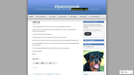 elpasospeak.com alternative sites