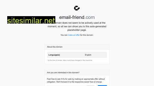 Email-friend similar sites