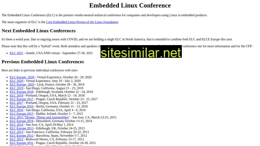 Embeddedlinuxconference similar sites