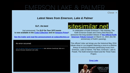 emersonlakepalmer.com alternative sites