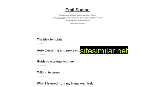 Emilsoman similar sites