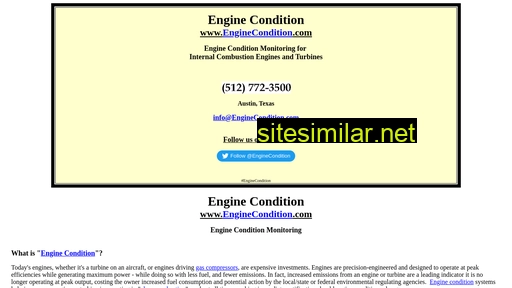 Enginecondition similar sites