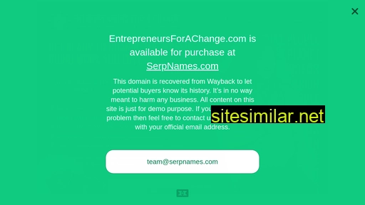 entrepreneursforachange.com alternative sites