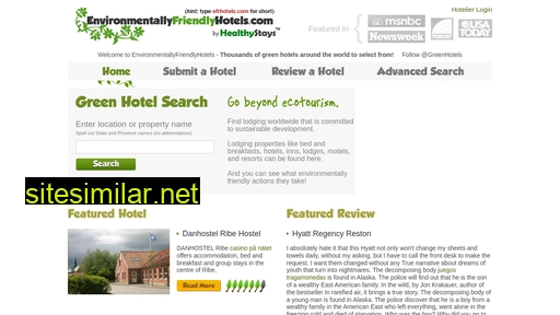 environmentallyfriendlyhotels.com alternative sites