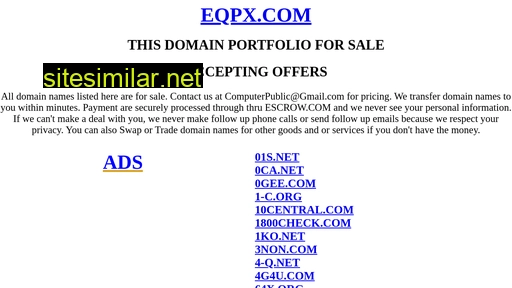 Eqpx similar sites