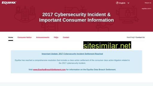 Equifaxsecurity2017 similar sites