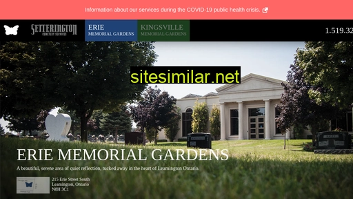 Eriememorialgardens similar sites