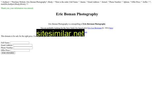 Ericbomanphotography similar sites