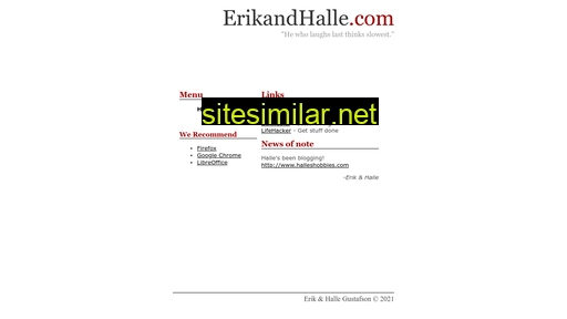 erikandhalle.com alternative sites
