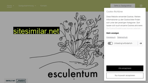 esculentum.jimdosite.com alternative sites
