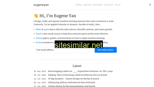 eugeneyan.com alternative sites