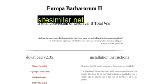 europabarbarorum.com alternative sites