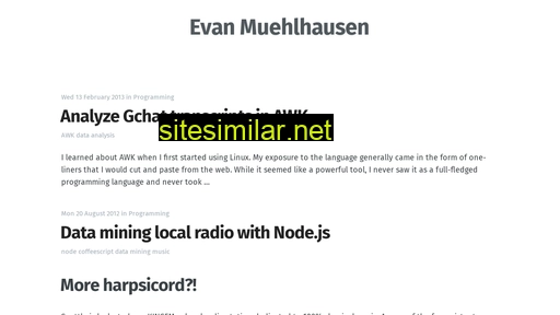 evanmuehlhausen.com alternative sites