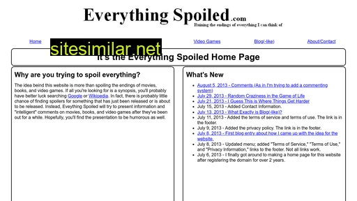 everythingspoiled.com alternative sites