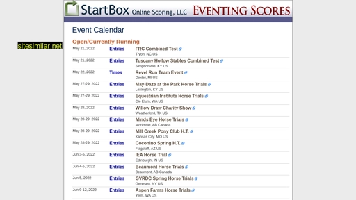 eventing.startboxscoring.com alternative sites